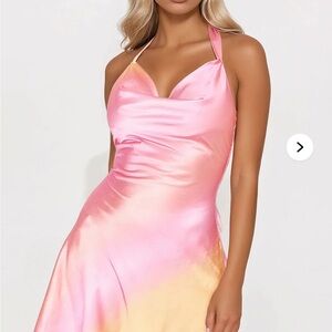 Fashion Nova Sweet Sorbet satin mini dress nwt size xs